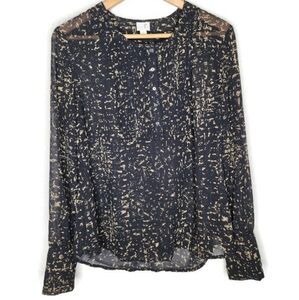 Converse One Star Pleated Blouse Size L